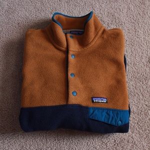 Patagonia Brown/Blue Synchilla Fleece Sweater